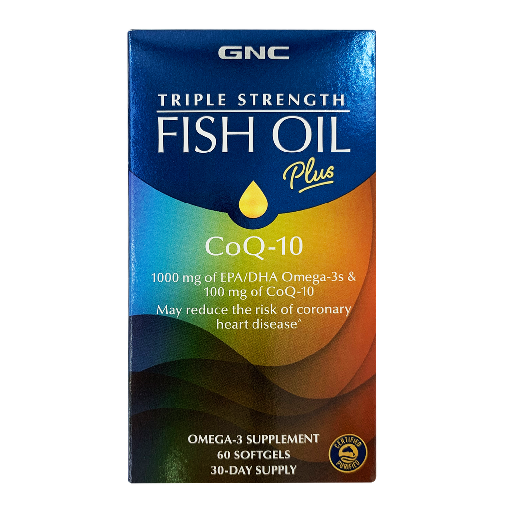[048107178659] GNC Triple Strength Fish Oil Plus CoQ-10 60s