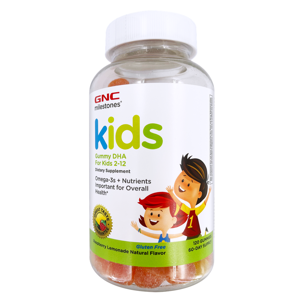 GNC milestones® Kids Gummy DHA For Kids 2-12 120s