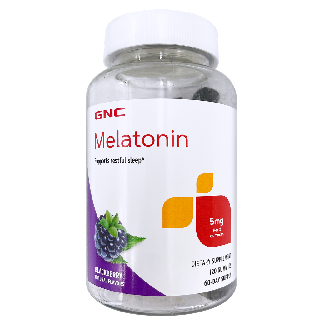 [048107217501] GNC Melatonin Gummies 5 mg - Blackberry 120s